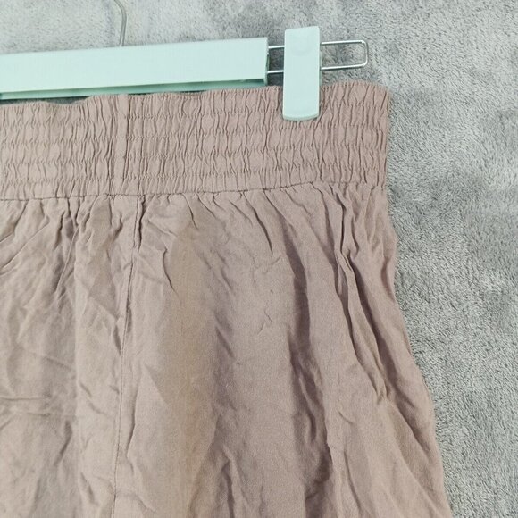 100% Rayon Short A-Line Skirt Size XS (W26) Casual Office Solid Taupe - Picture 8 of 9